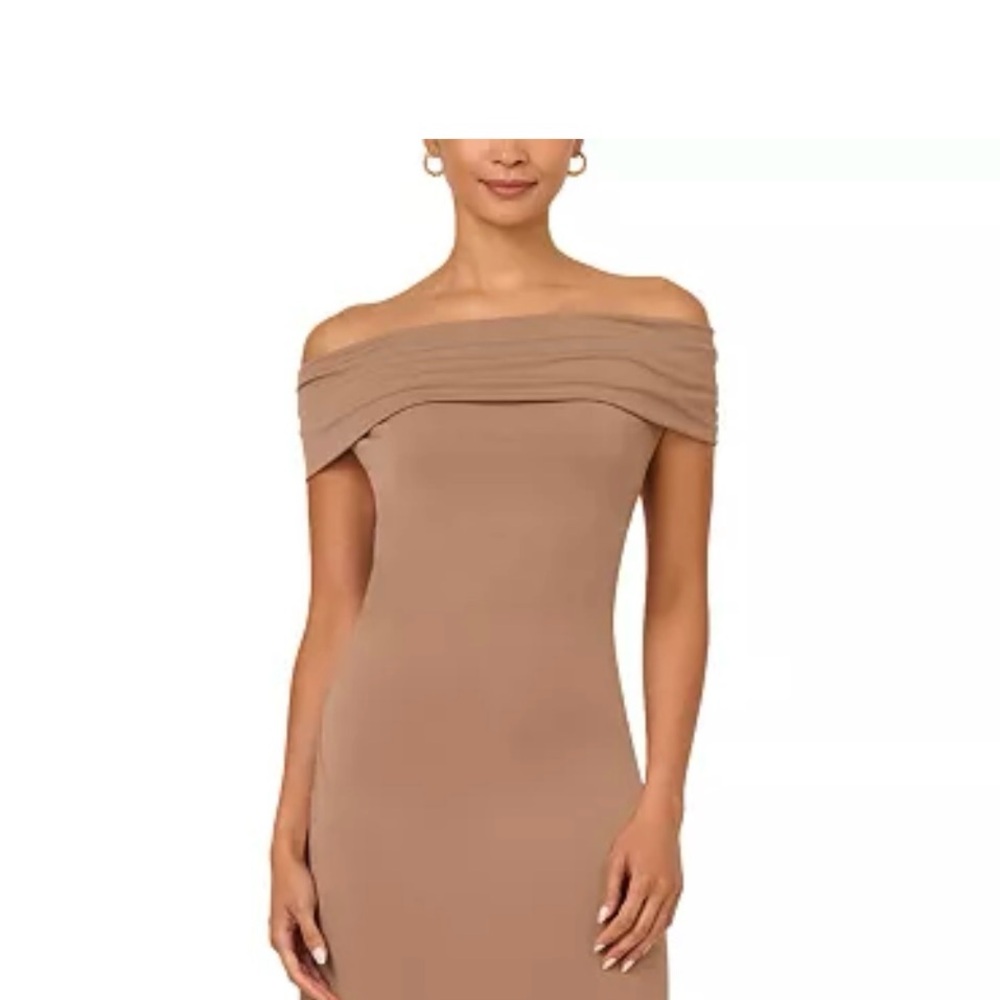 Elegant Tan Maxi Dress
